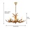 Kitcheniva 6-light Resin Antler Chandelier Log Pendant Light Fixture